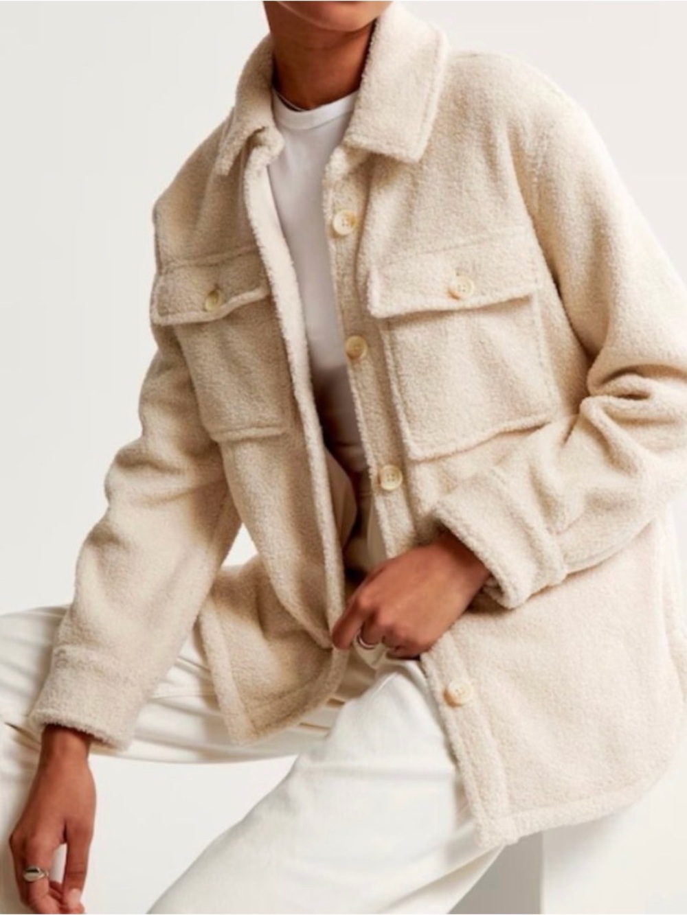 Abercrombie & Fitch Sherpa Shirt Long Sleeve XXS